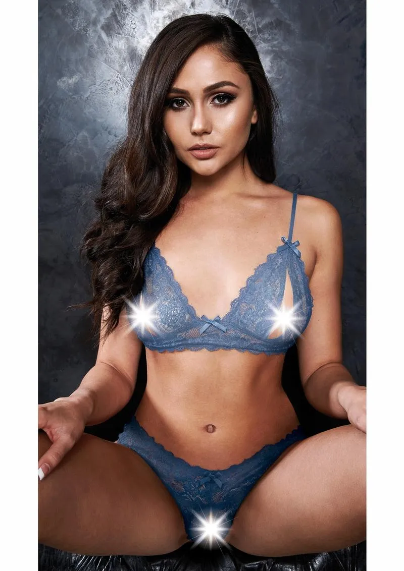 2 Pc Peek-A-Book Bra and G-String