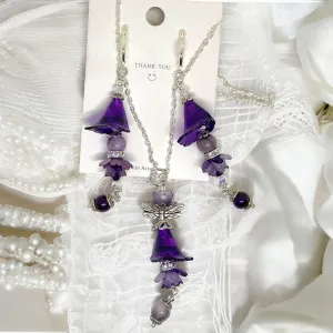 Amethyst Bohemian Bloom Angel Set