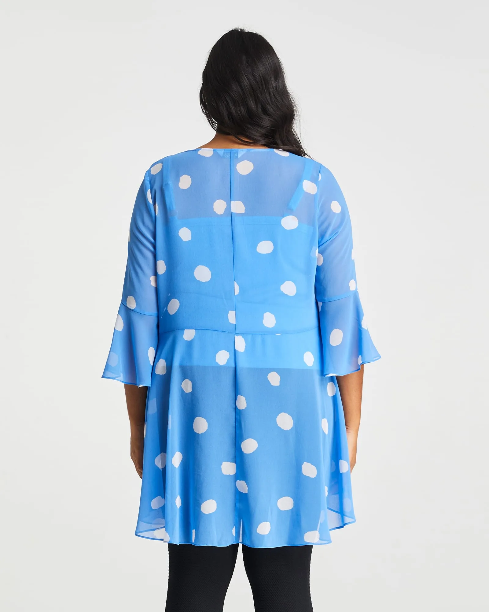 Begin Again Ruffled High-Low Tunic | Turquoise/Milk