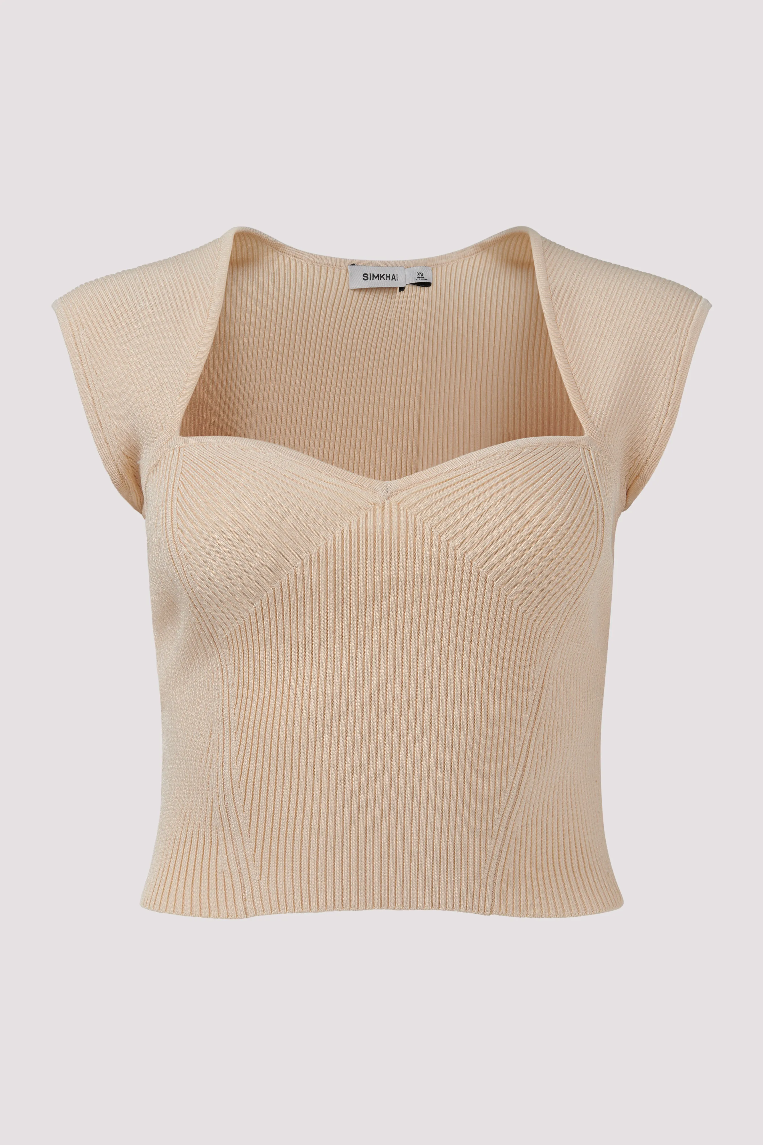 Beige Abia Cropped Top