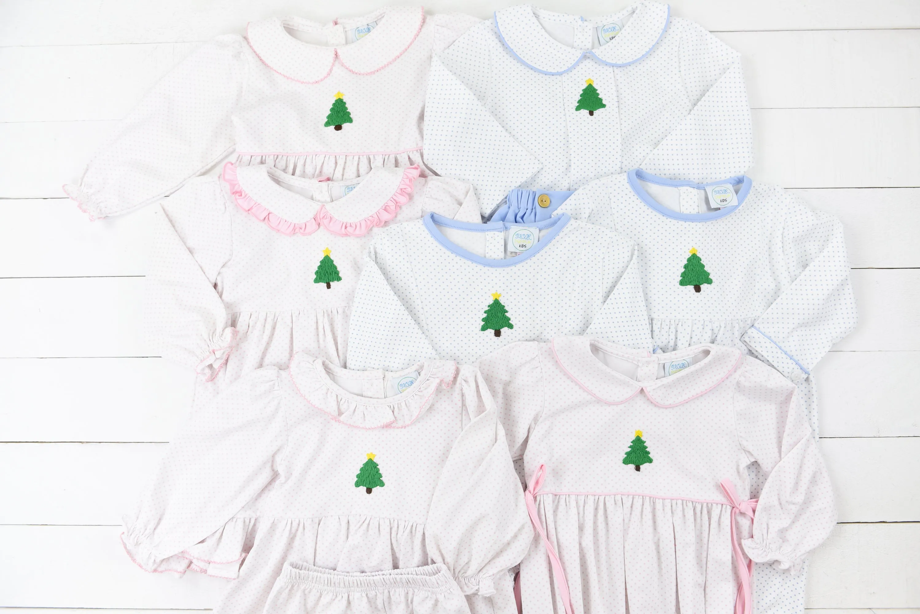 Bitty Dot Christmas Tree Boys Pants Set