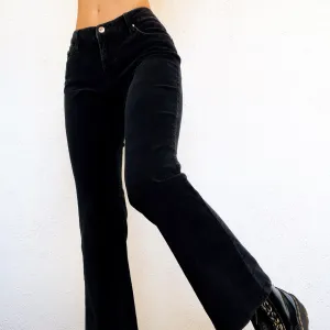 Black Corduroy Flare Pants