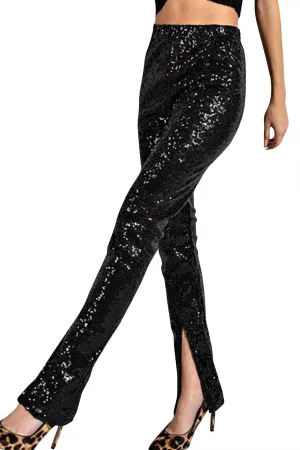 Black Sequin Pants