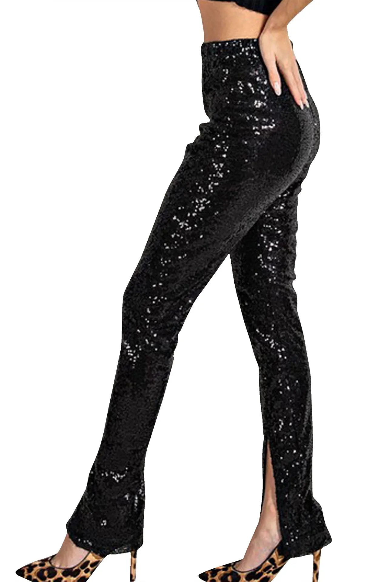 Black Sequin Pants