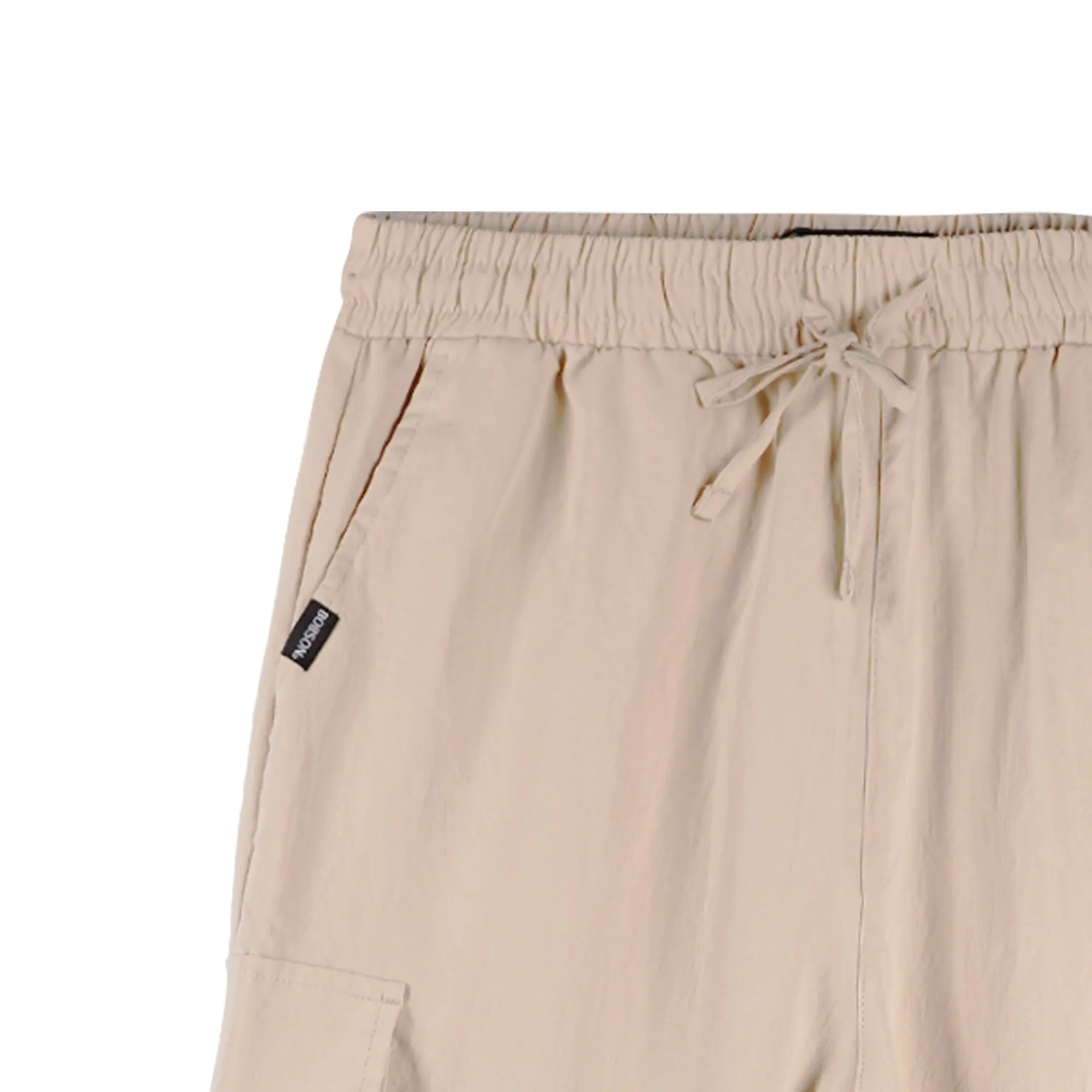 Bobson Japanese Ladies Basic Non-Denim Drawstring Pants 154470-U (Beige)