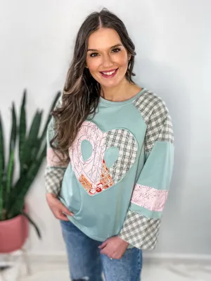 Boho Heart Patchwork Top