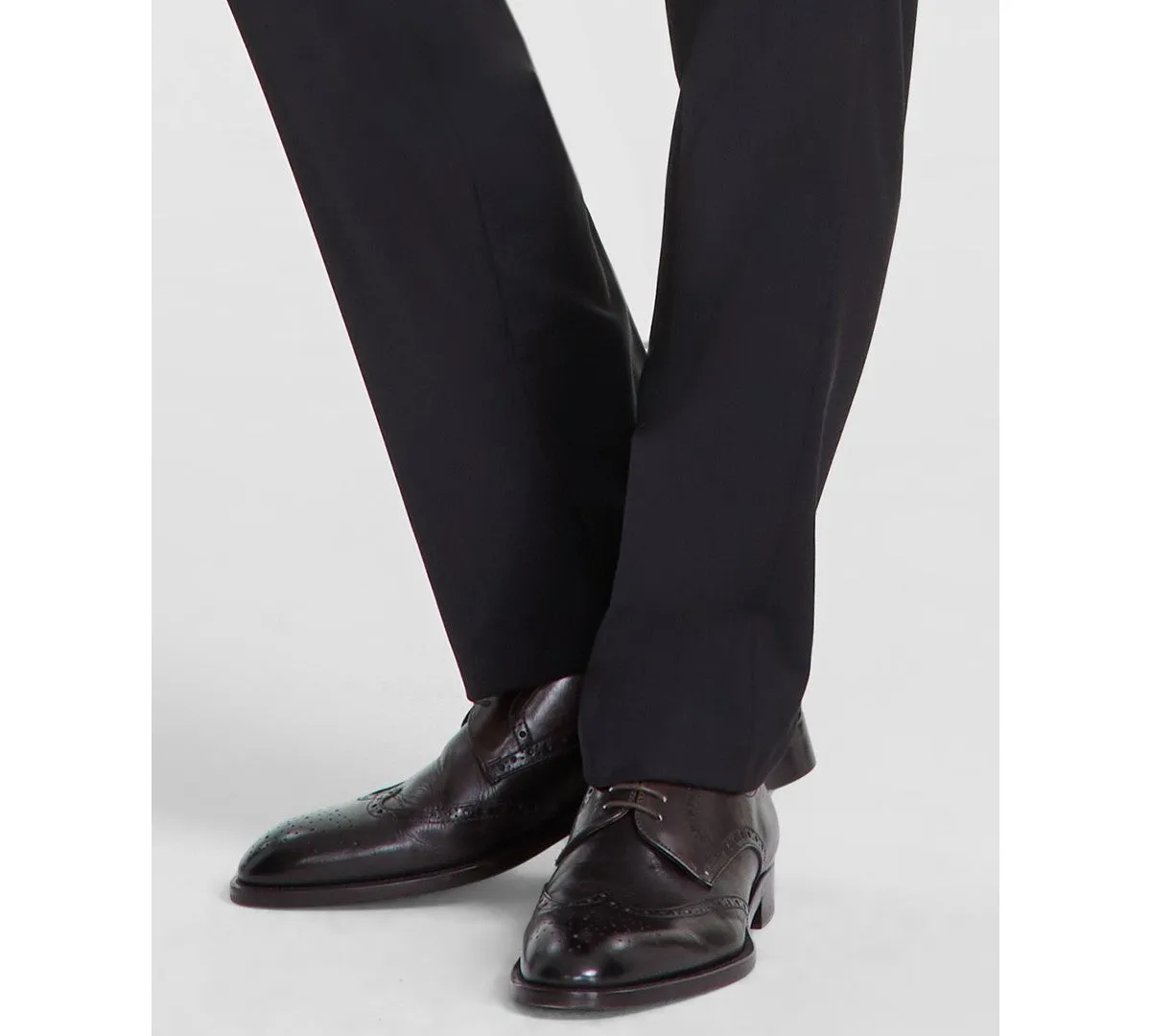 Calvin Klein Mens Slim fit Dress Pants 36 / 30 Black Solid Stretch