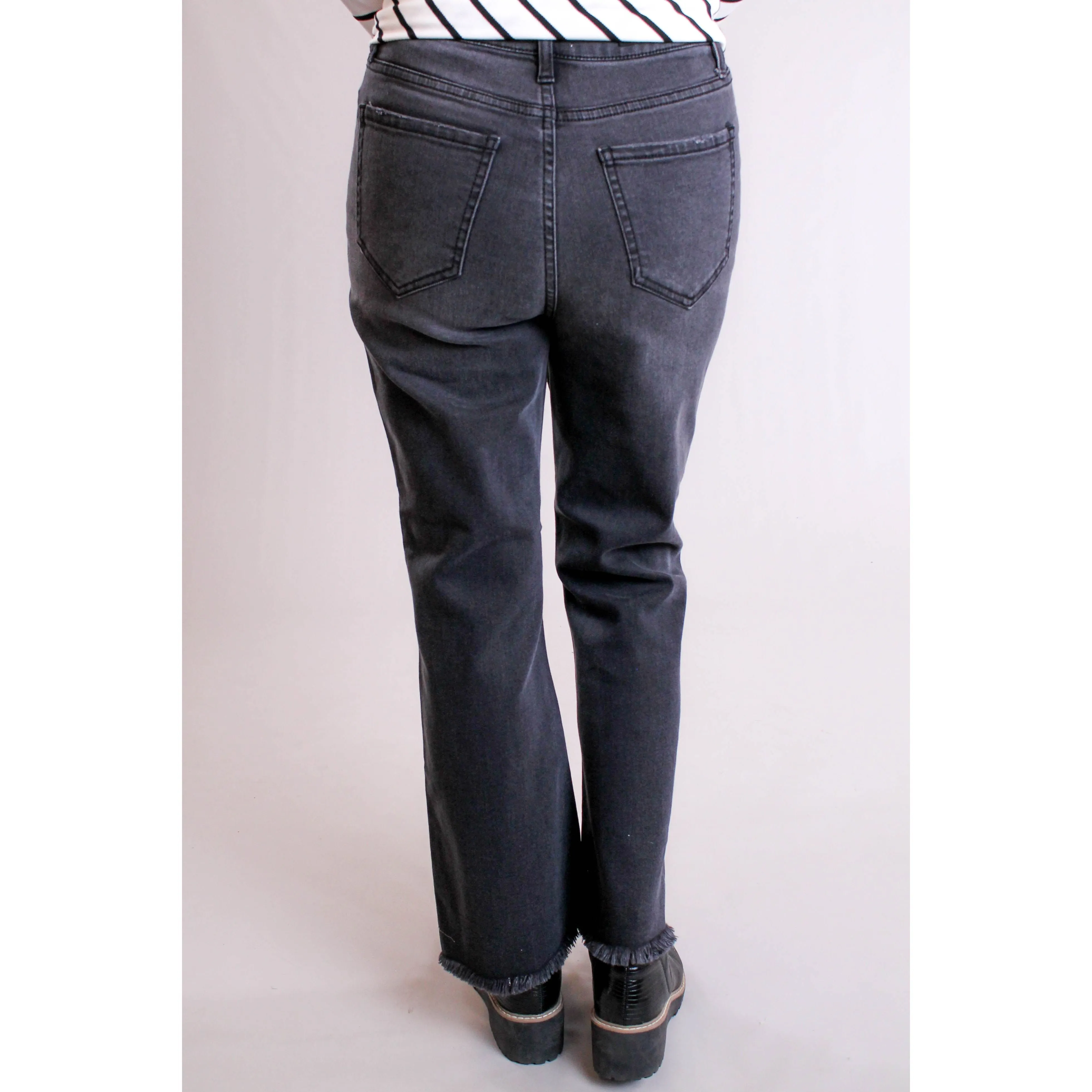 Cello High Rise Crop Flare Jeans