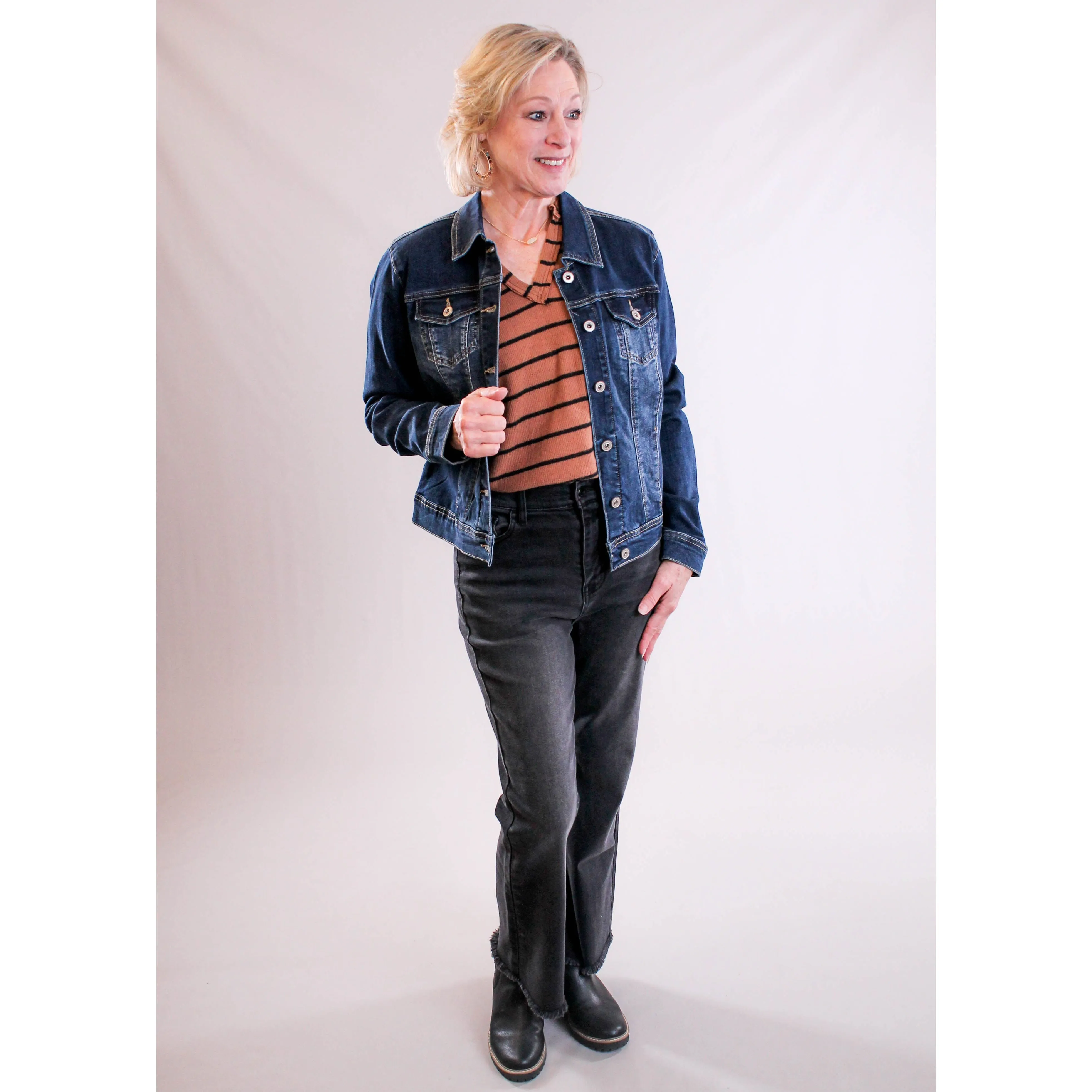 Cello High Rise Crop Flare Jeans