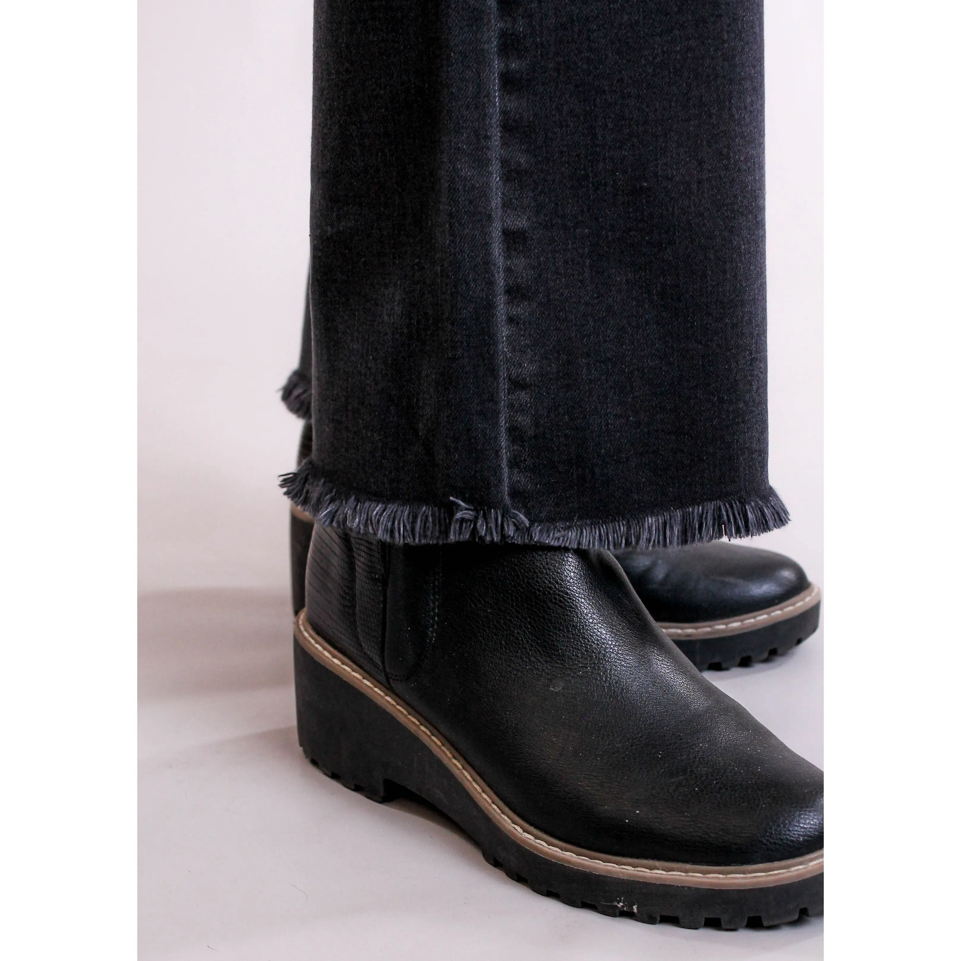 Cello High Rise Crop Flare Jeans
