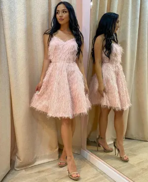 CHIC V NECK Claudia Homecoming Dresses SHORT DRESS CD10887