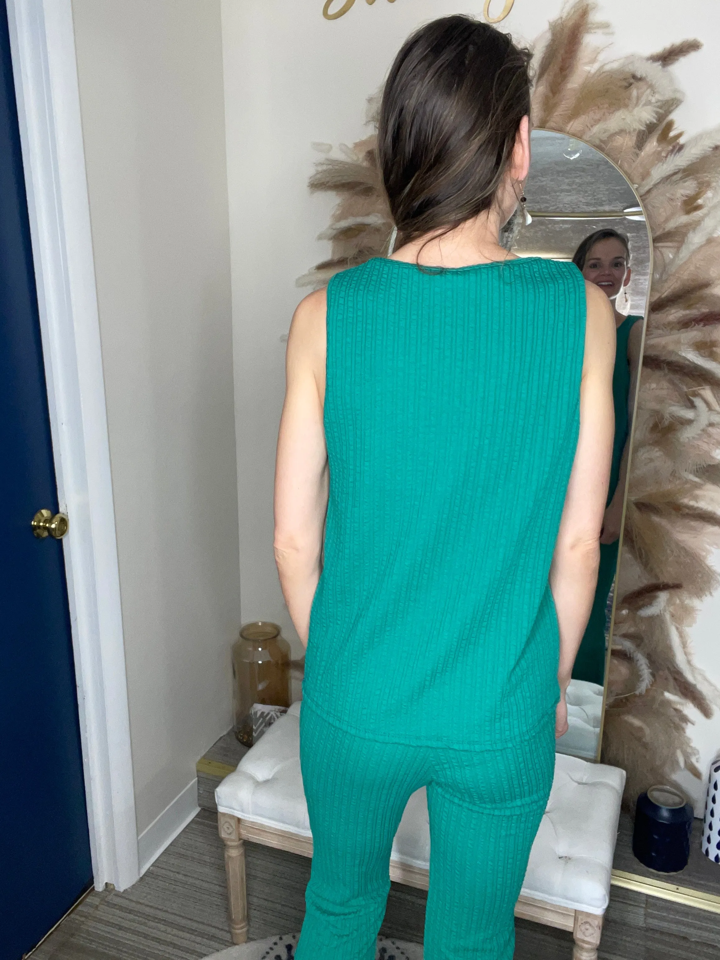 COMFY SLEEVELESS TANK TOP - Emerald Green