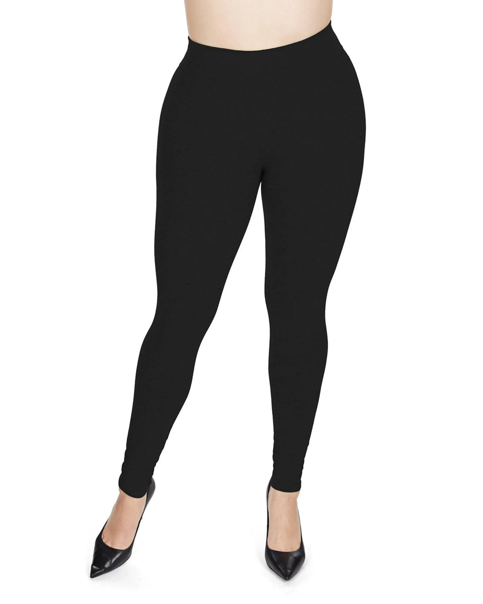 Cotton Blend Basic Yoga Pants | Black