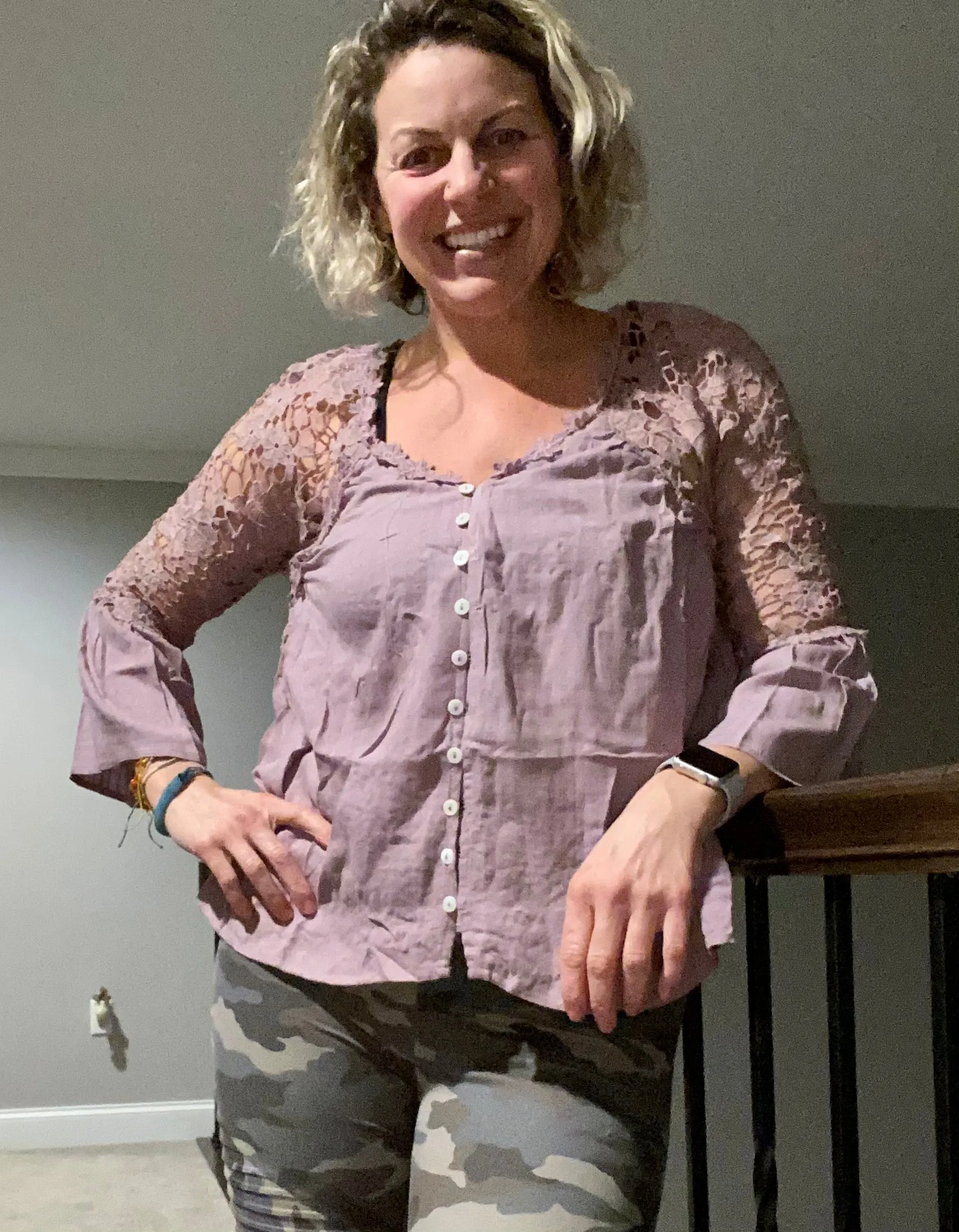 Crochet Top with flare sleeve