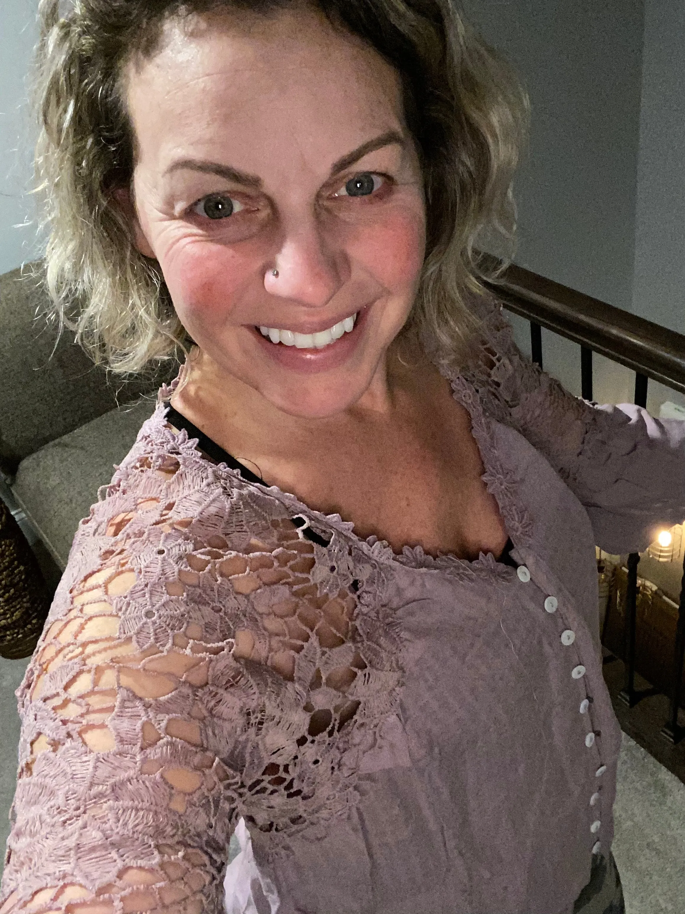 Crochet Top with flare sleeve
