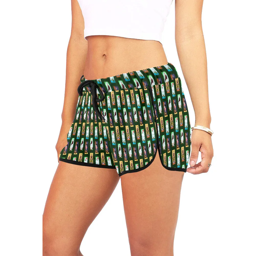 Disney Haunted Mansion Haunted Paintings Women's Relaxed Shorts