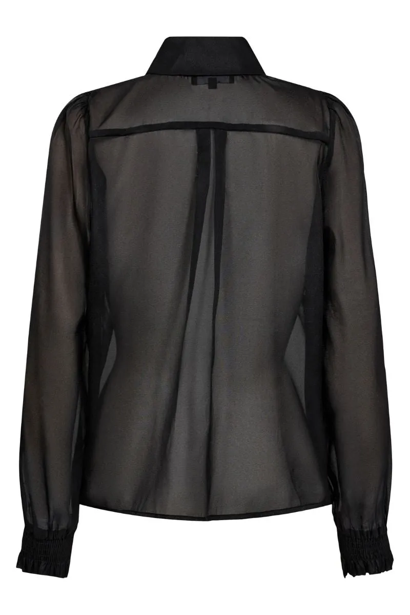 Elina Ls Blouse | Black | Bluse fra Liberté