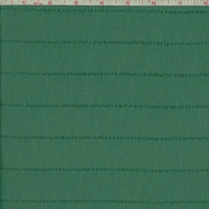 Emerald Stripe Crinkle Chiffon Fabric