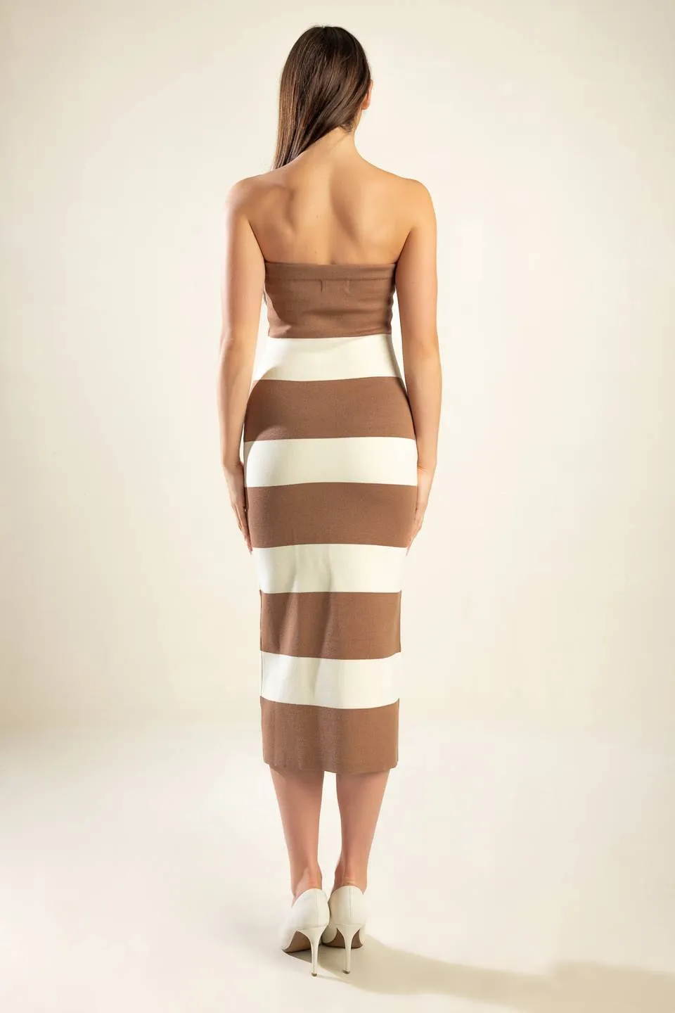 Explore More Collection - ROMANTIC AFTERNOON SWEATER MIDI TUBE DRESS