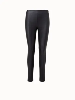 Fitted Nappa Leather and Jersey Pants