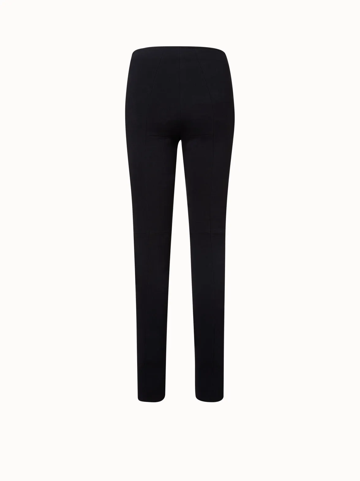 Fitted Nappa Leather and Jersey Pants
