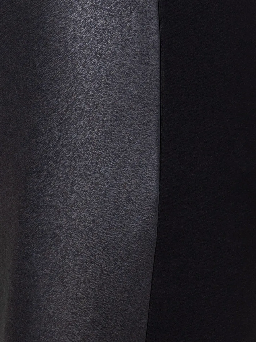 Fitted Nappa Leather and Jersey Pants
