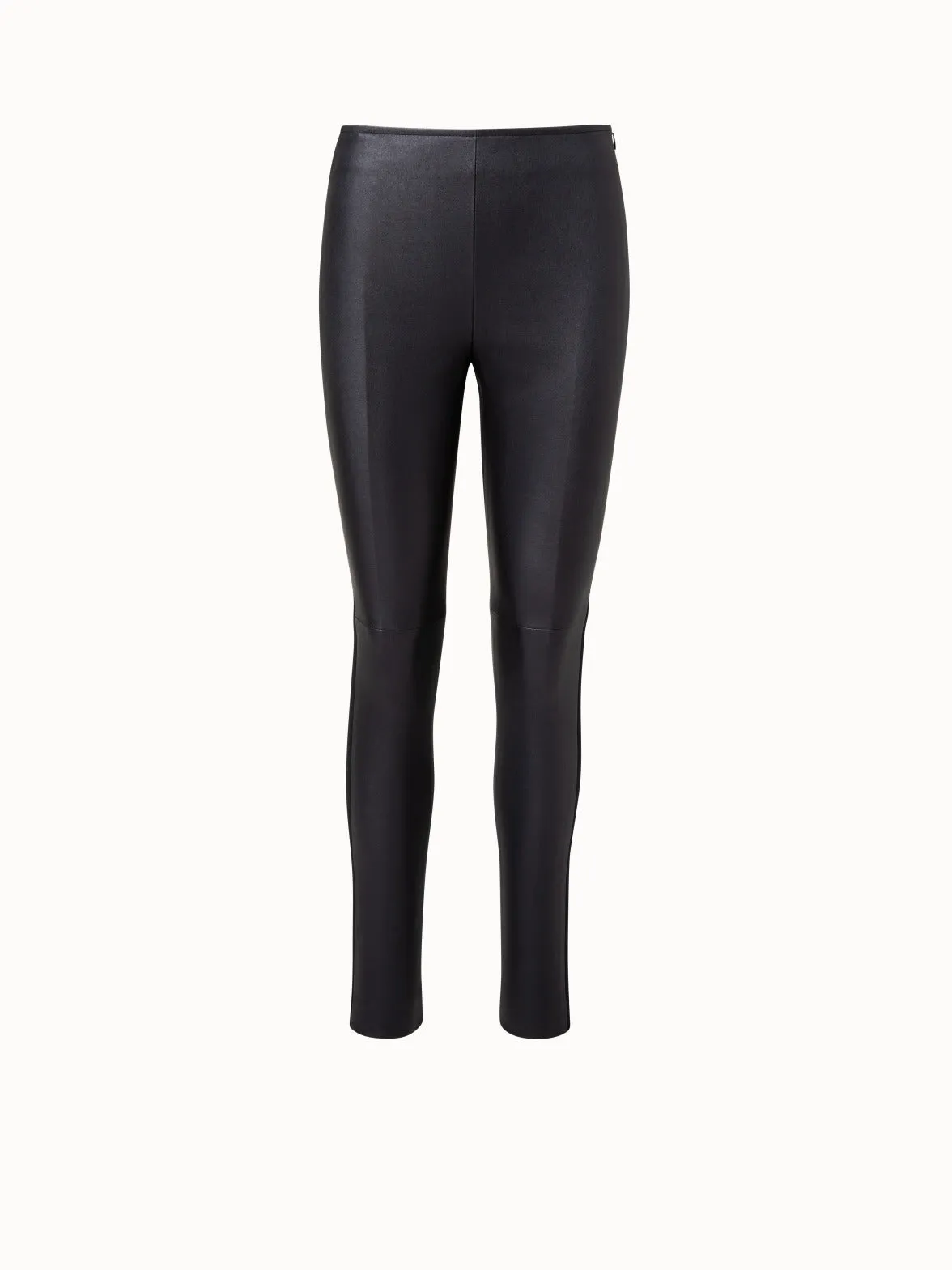 Fitted Nappa Leather and Jersey Pants
