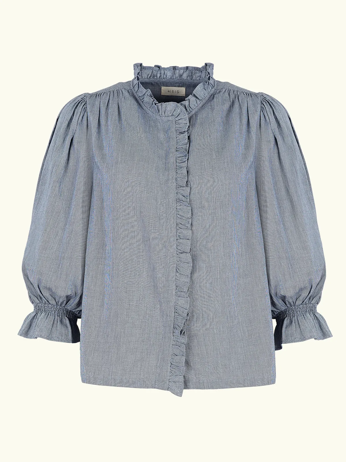 Frankie Mini Gingham Blouse - Grey