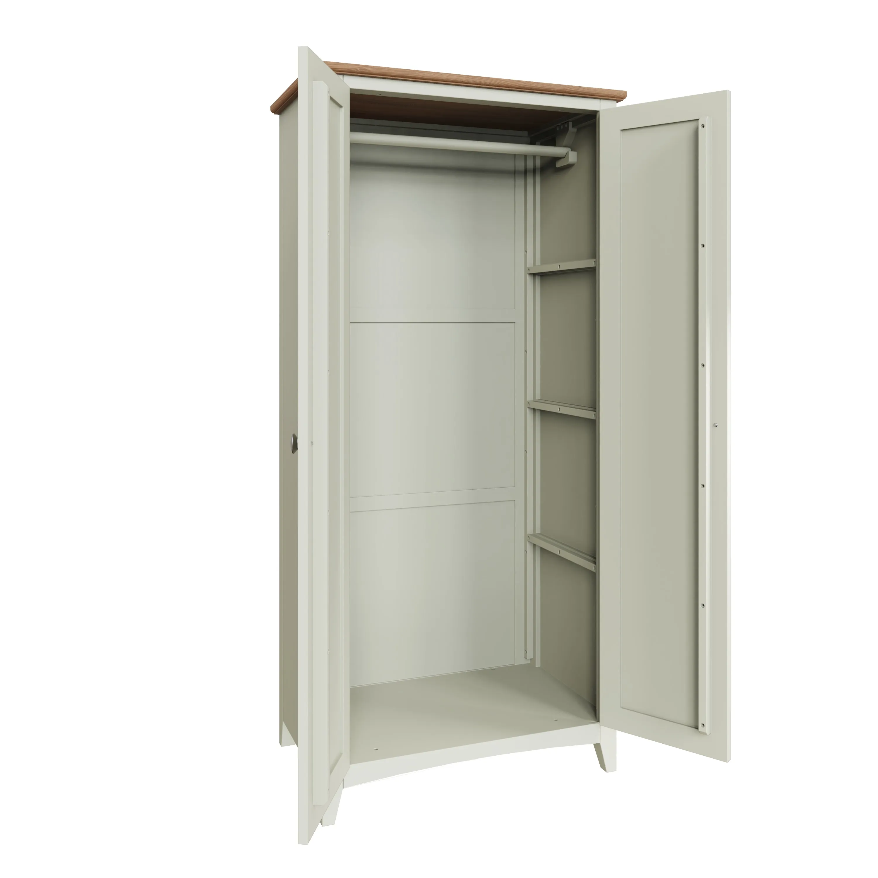Geras White Full Hanging Wardrobe