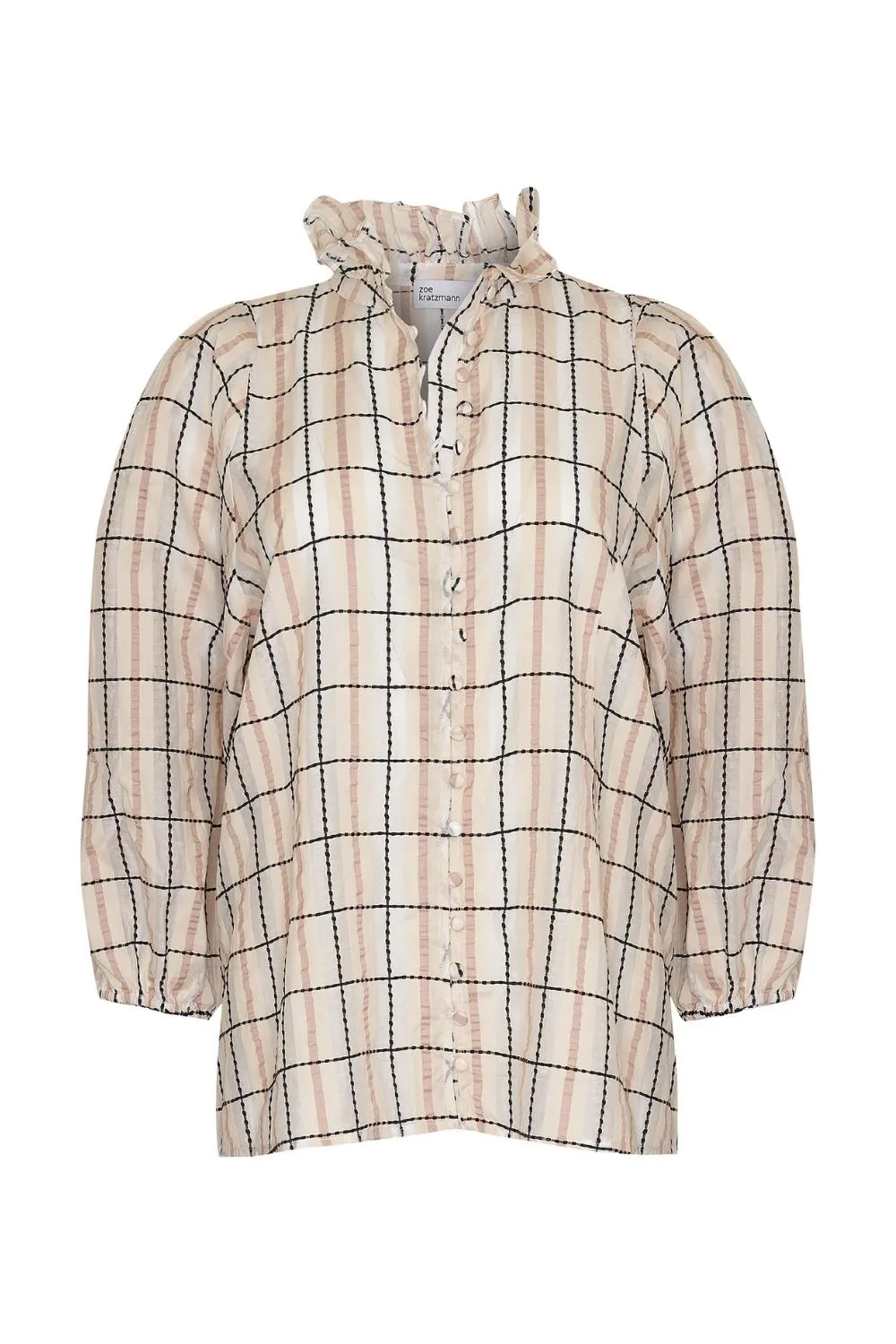 grant top - ivory check