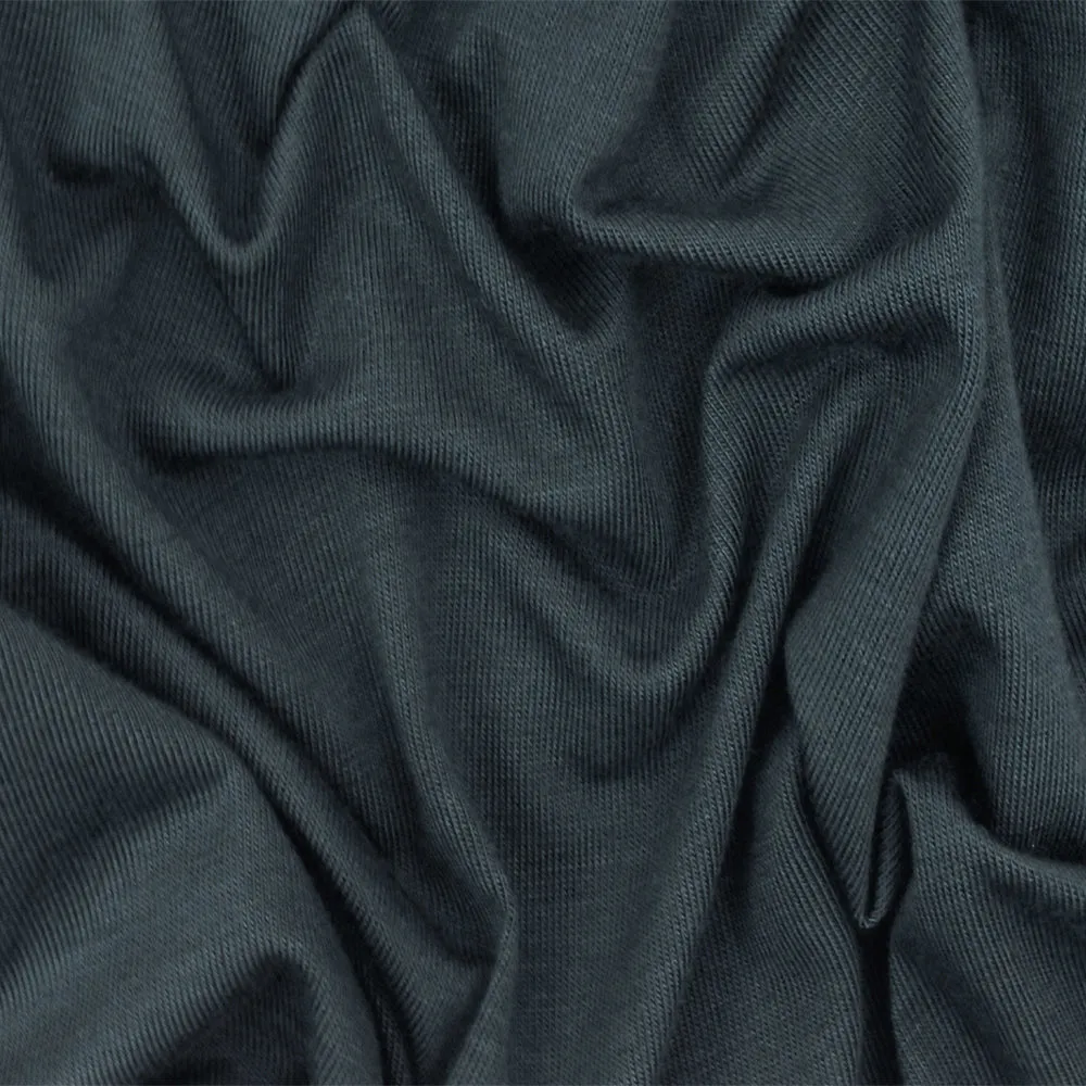 Hollow Blue Solid Stretch Rayon Tissue Jersey Knit Fabric