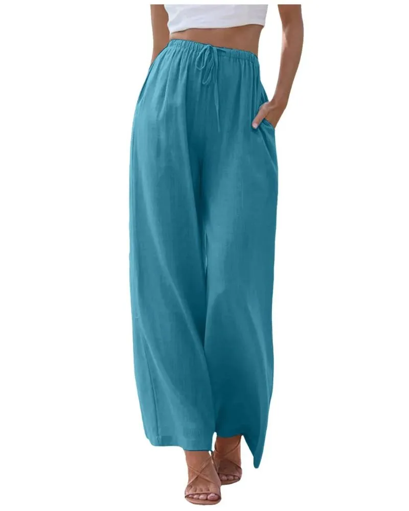 Ivyshape | Comfy Linen And Cotton Pants
