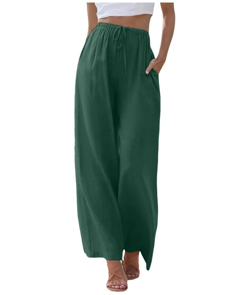 Ivyshape | Comfy Linen And Cotton Pants