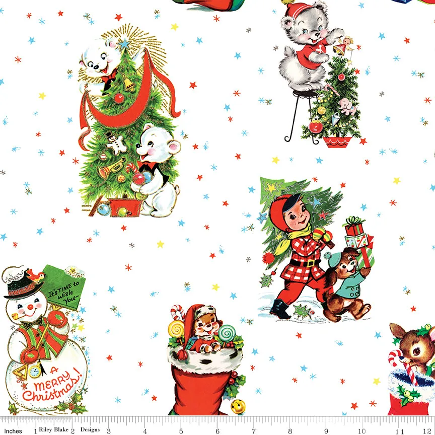 Jingle Bells | Main White by Lindsay Wilkes for Riley Blake | C14830-WHITE