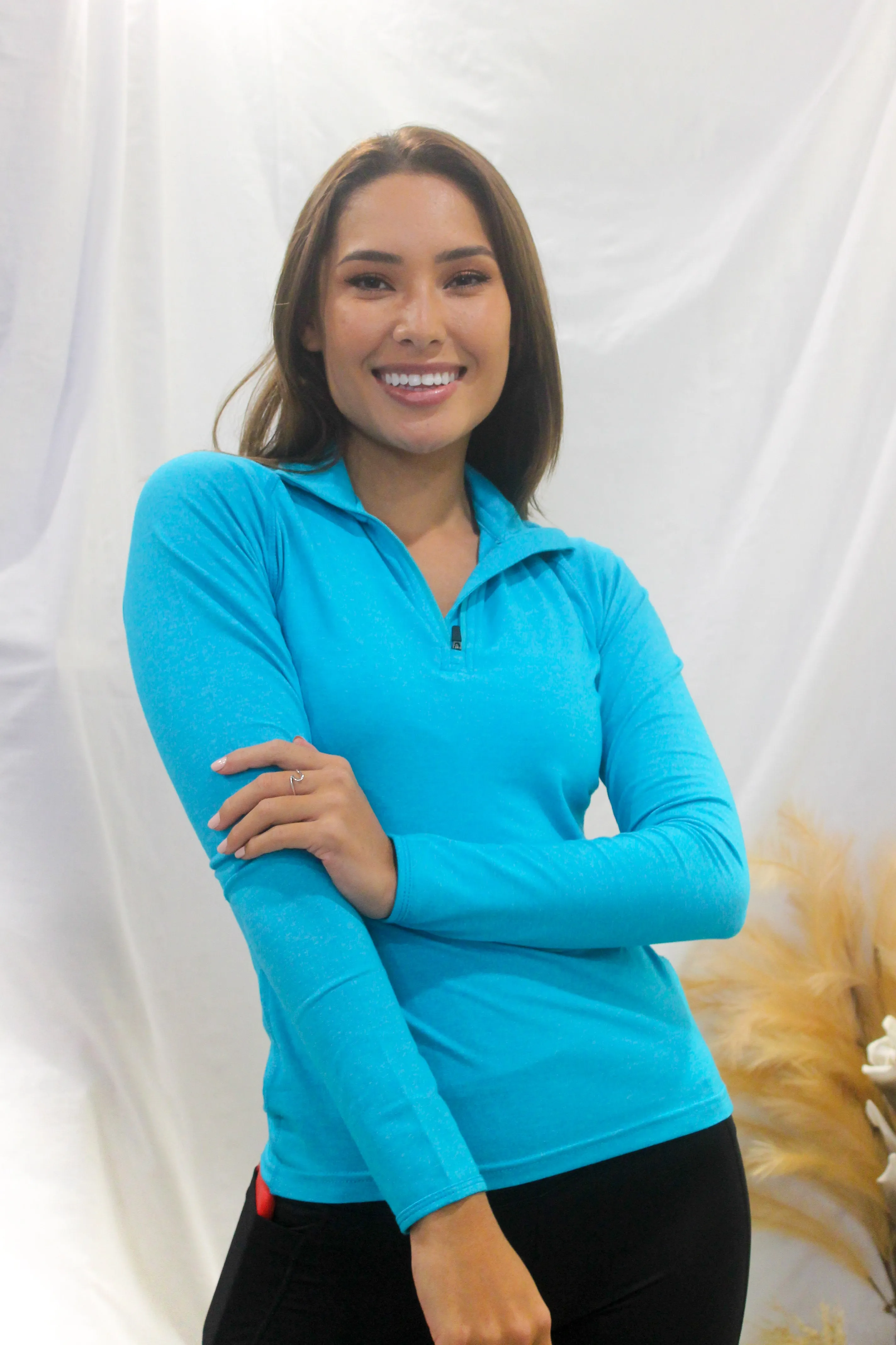 Kirra Half Zip Sports Tops