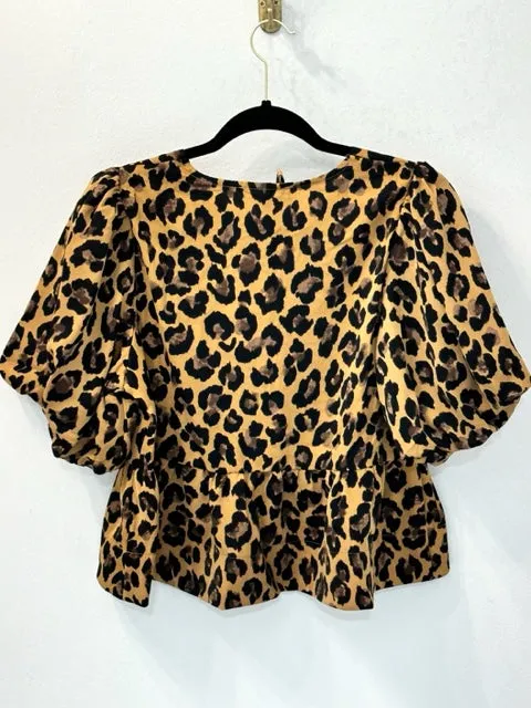 Leopard Bow Tie Top