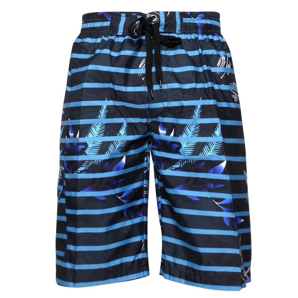 Men's Swim Shorts Trunks Surf Beach Pocket Relaxed Fit Polyester Original Deluxe