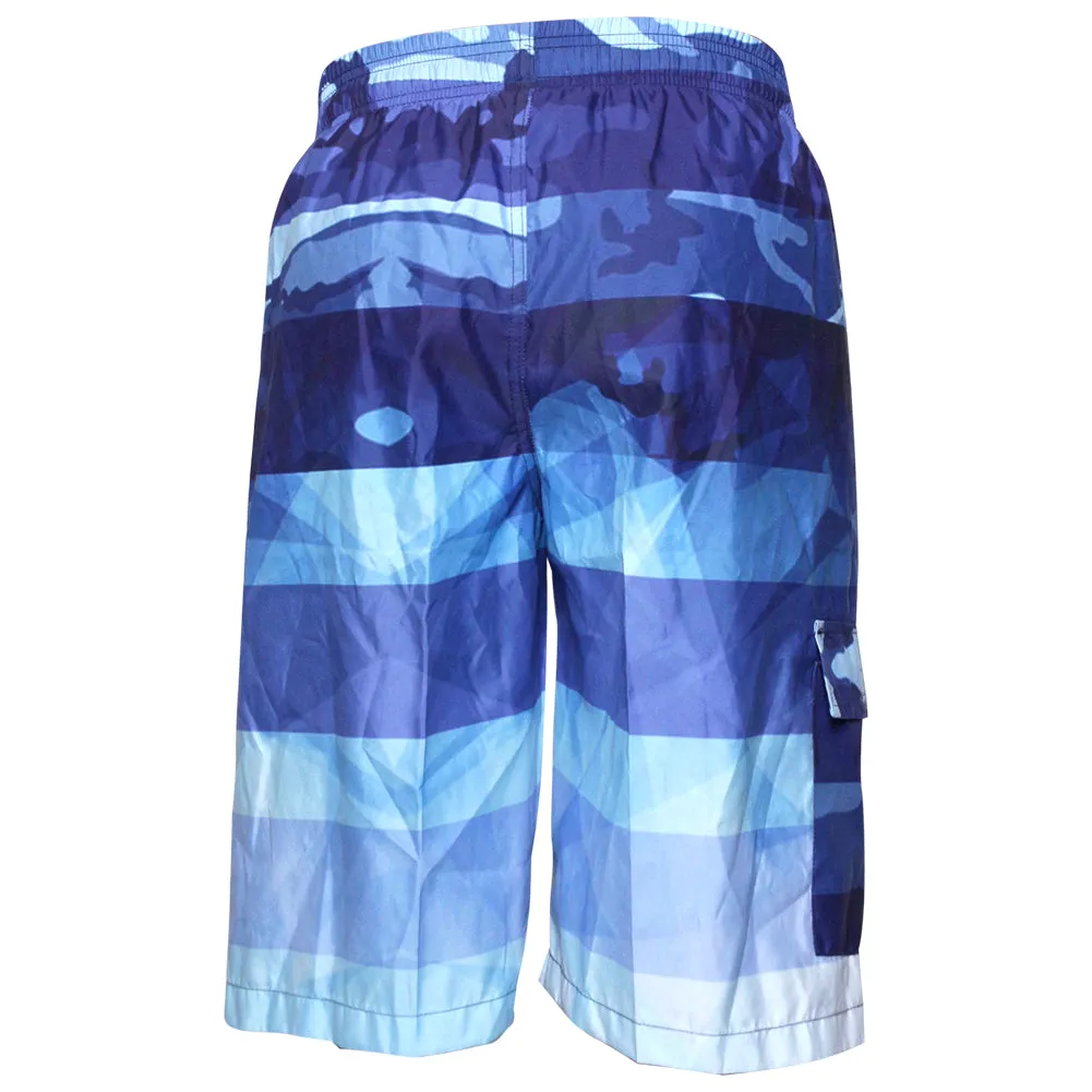 Men's Swim Shorts Trunks Surf Beach Pocket Relaxed Fit Polyester Original Deluxe