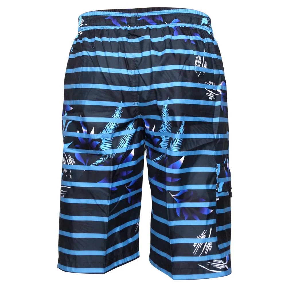 Men's Swim Shorts Trunks Surf Beach Pocket Relaxed Fit Polyester Original Deluxe