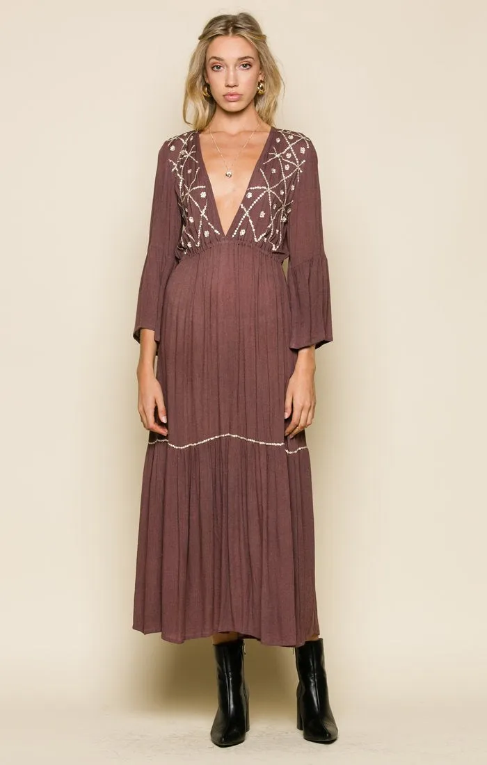 MOONLIT DESERT PLUNGING MAXI
