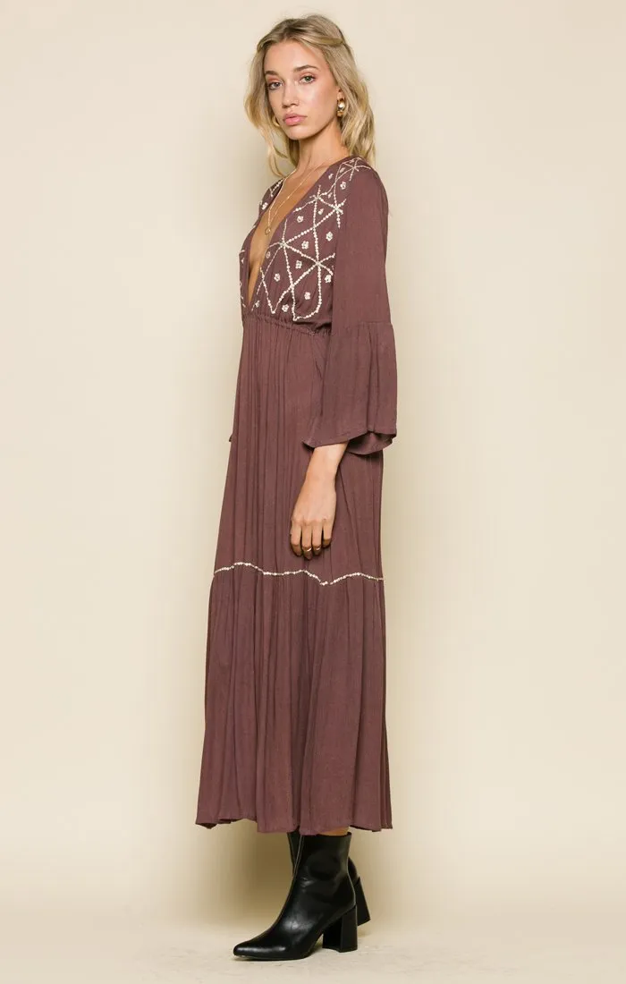 MOONLIT DESERT PLUNGING MAXI