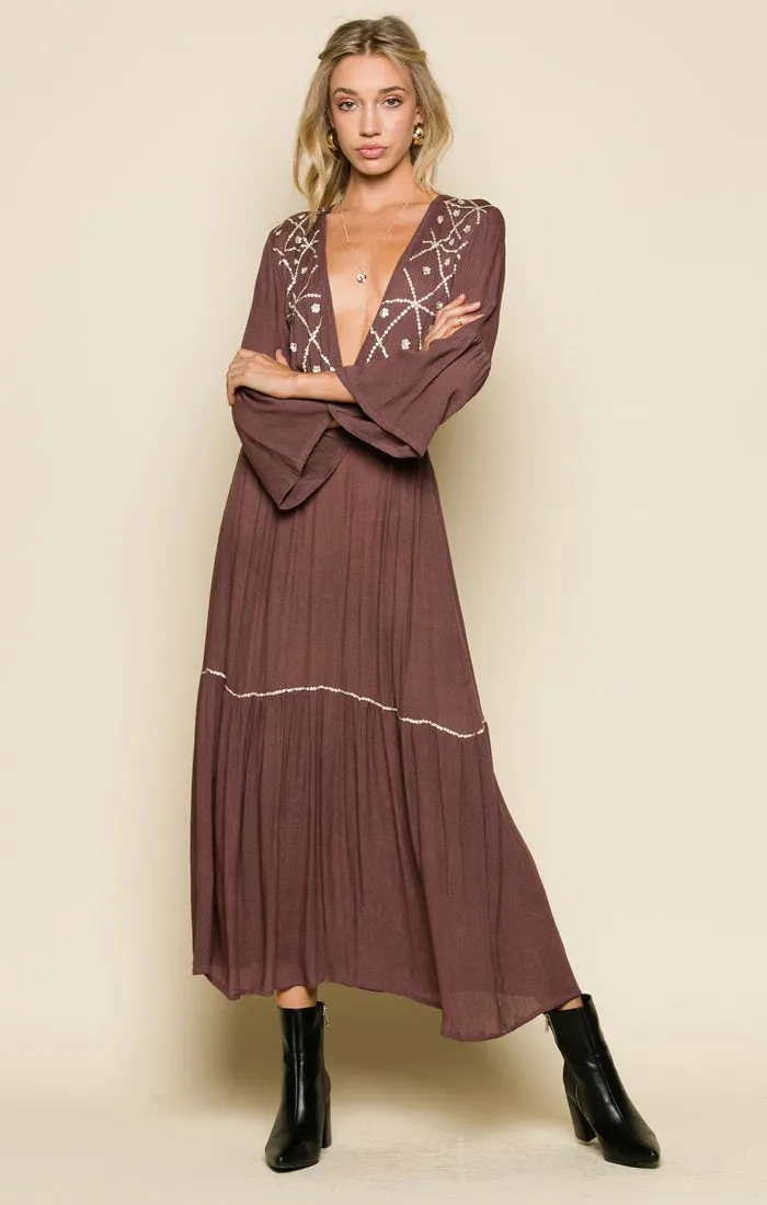 MOONLIT DESERT PLUNGING MAXI