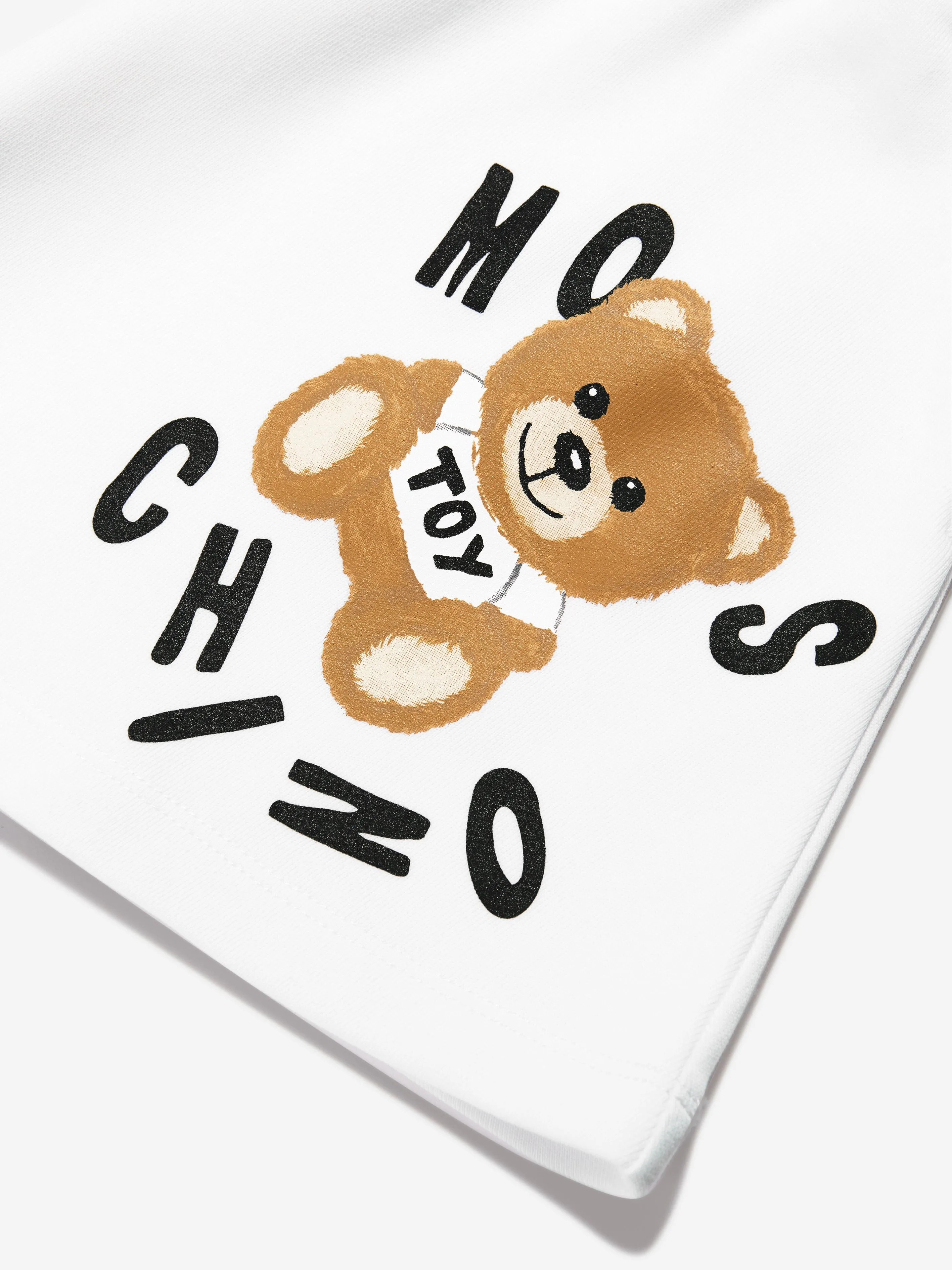 Moschino Girls Teddy Logo Skirt in White