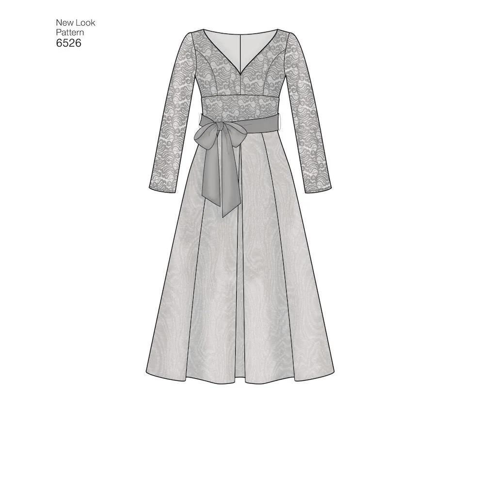 Newlook Pattern 6526 Women's Dress With Bodice Variations