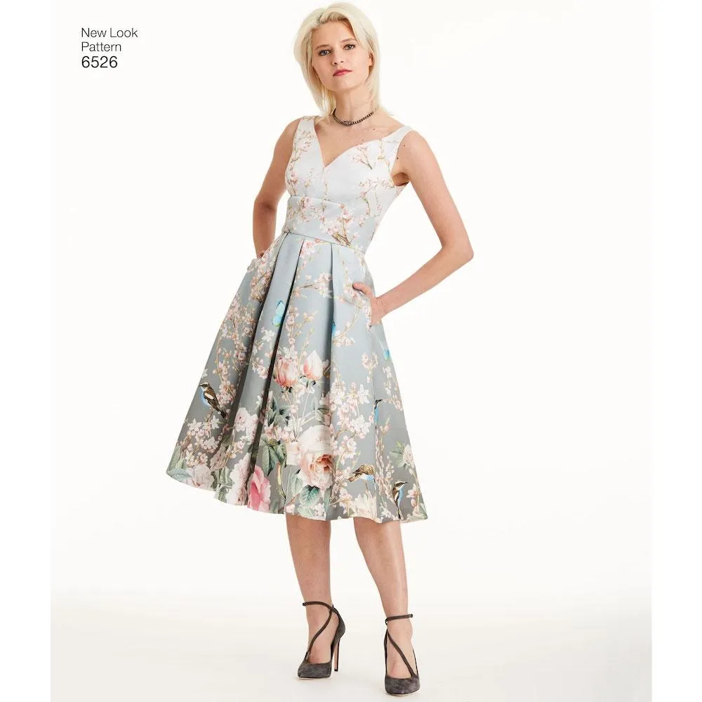 Newlook Pattern 6526 Women's Dress With Bodice Variations
