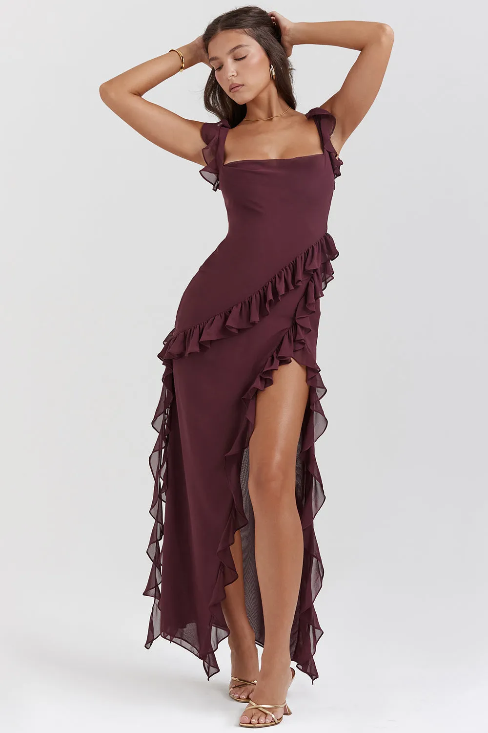 Olalla™ | Chic Ruffle Maxi Dress