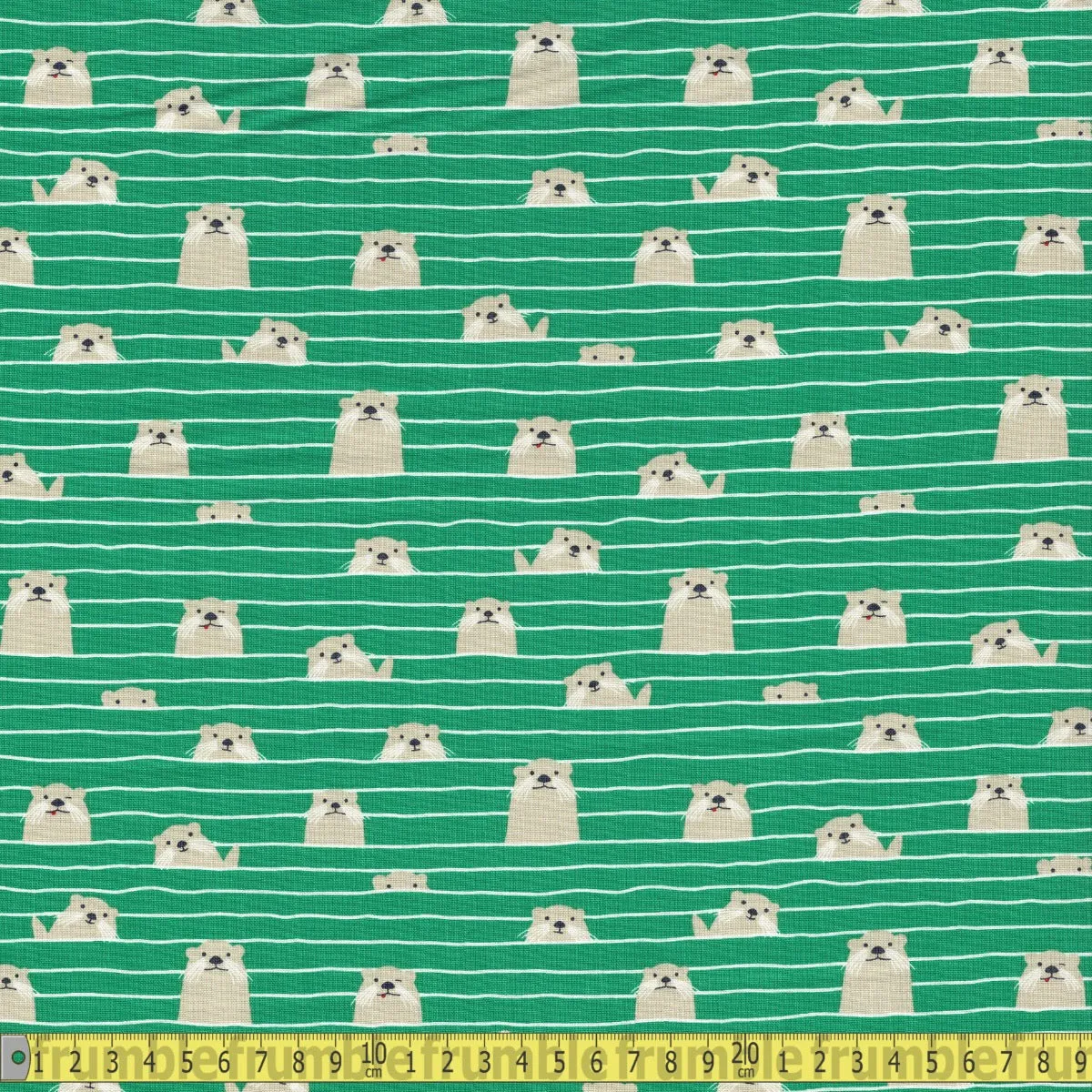 Otter Assembly (Sea) Quilting Fabric by Michael Miller (Per Metre)