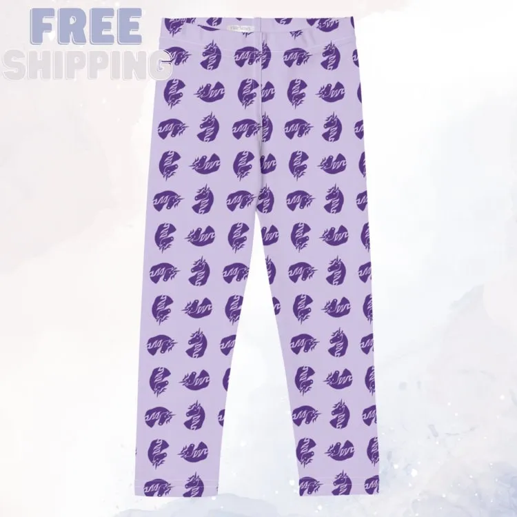 Purple Unicorn Comfy Kids Leggings