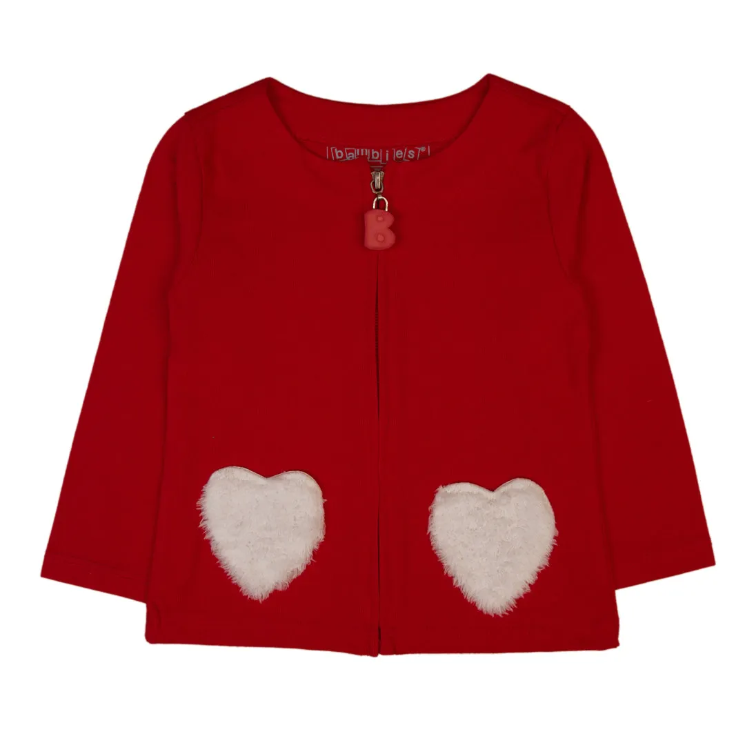 Red Heart Pocket Baby Outfit