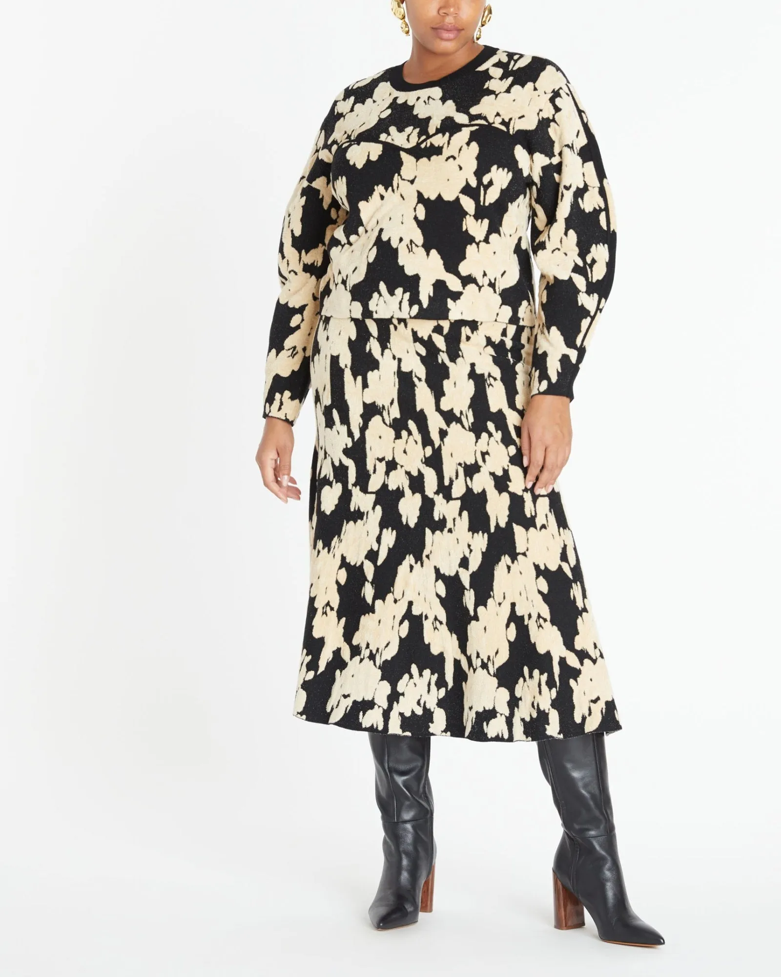 Ripley Knit Skirt | Pebble/Black